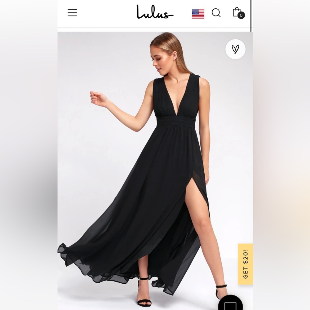 Lulu’s Heavenly Hues Black Maxi - Medium
